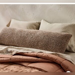 Textured Boucle Lumbar Decorative Throw Pillow Brown - Casaluna™